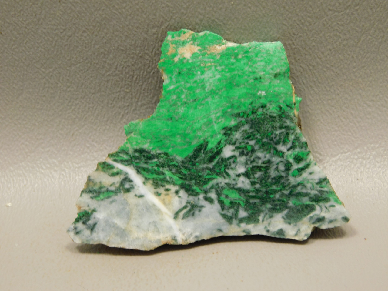 Maw Sit Sit Unpolished Stone Slab Green Jade Endcut Rock #O22