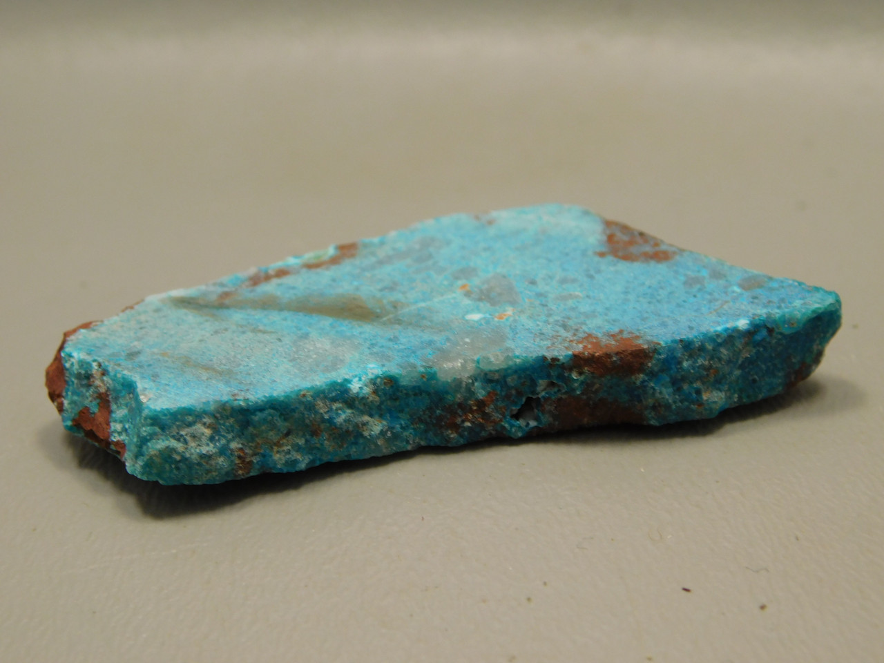 Gem Silica Chrysocolla Cuprite Unpolished Stone Slab Rough Rock #O106