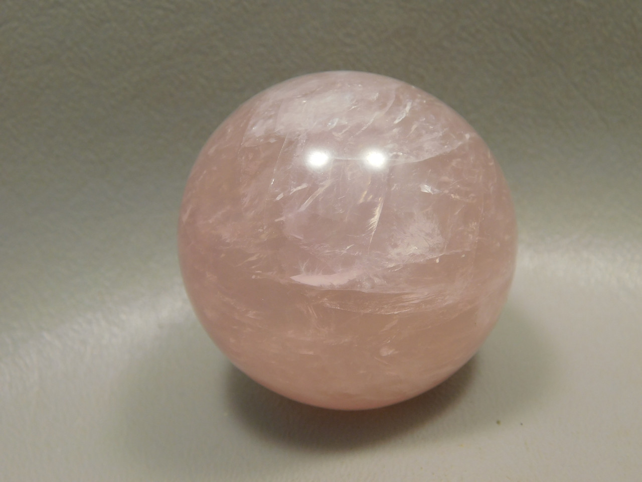 Star Rose Quartz Sphere 2.1 inch Pink Gemstone 54 mm Ball #O3