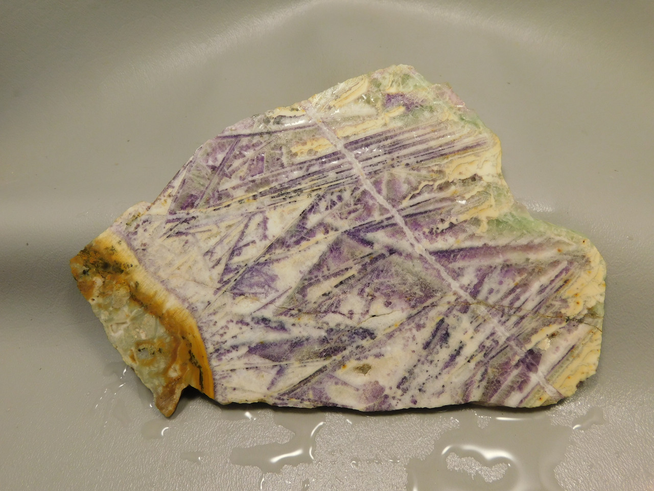 Purple Sagenite Stone Slab Cabbing Lapidary Rough Rock #O6