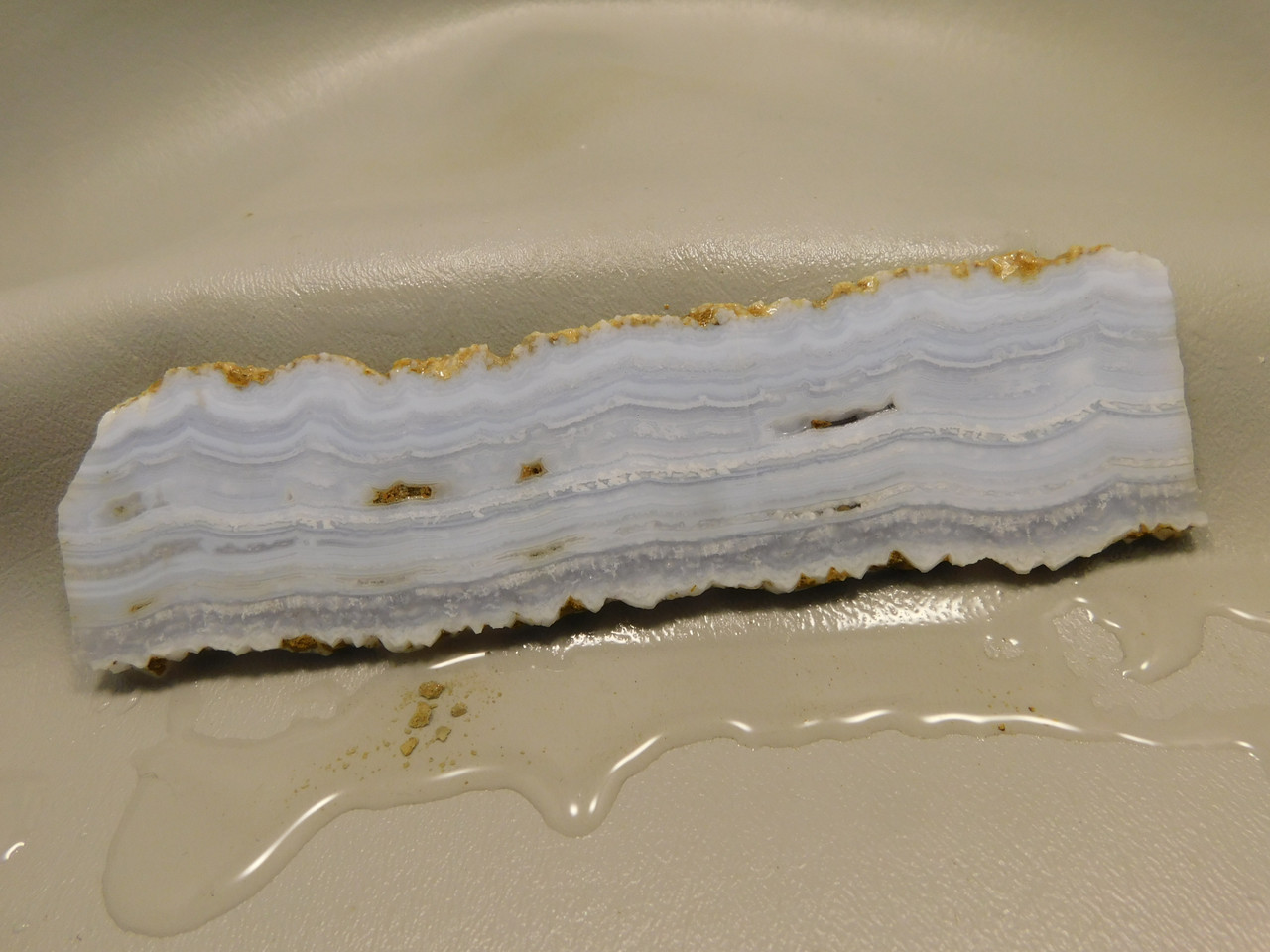 Blue Lace Agate Stone Slab Lapidary Cabbing Rough Rock #O1