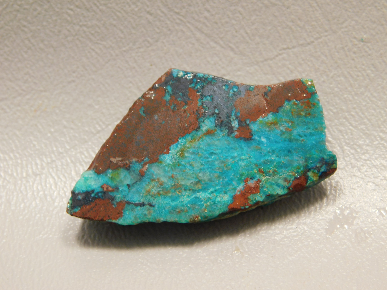 Gem Silica Chrysocolla Cuprite Unpolished Stone Slab Rough Rock #O103