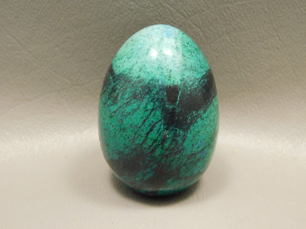 Chrysocolla Malachite Stone Egg Carving 1.8 inch or 47 mm Arizona #O4