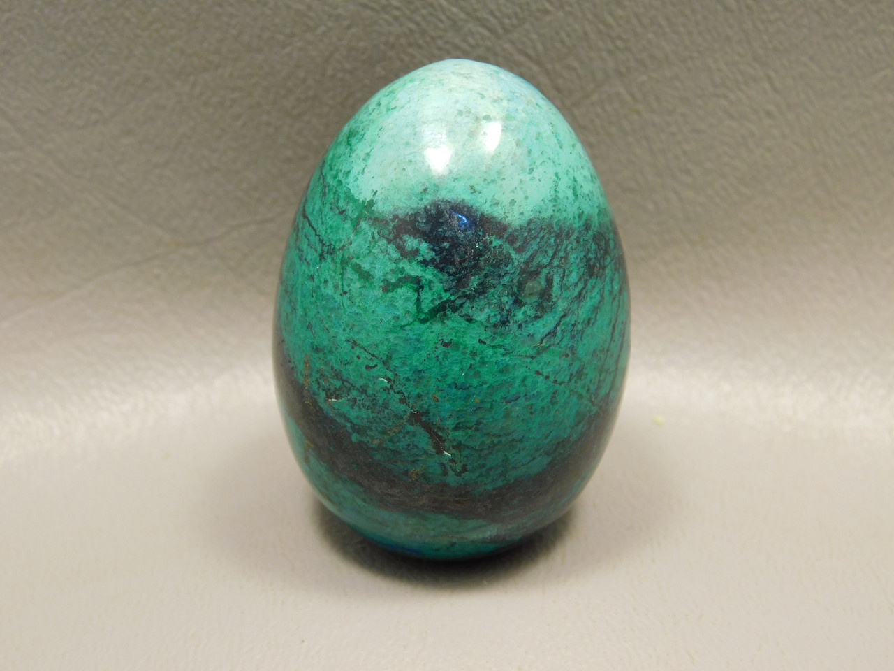 Chrysocolla Malachite Stone Egg Carving 1.8 inch or 47 mm Arizona #O4