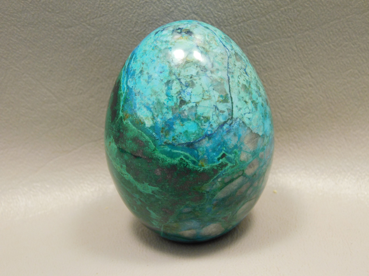 Chrysocolla Malachite Stone Egg Carving 1.8 inch or 47 mm Arizona #O4