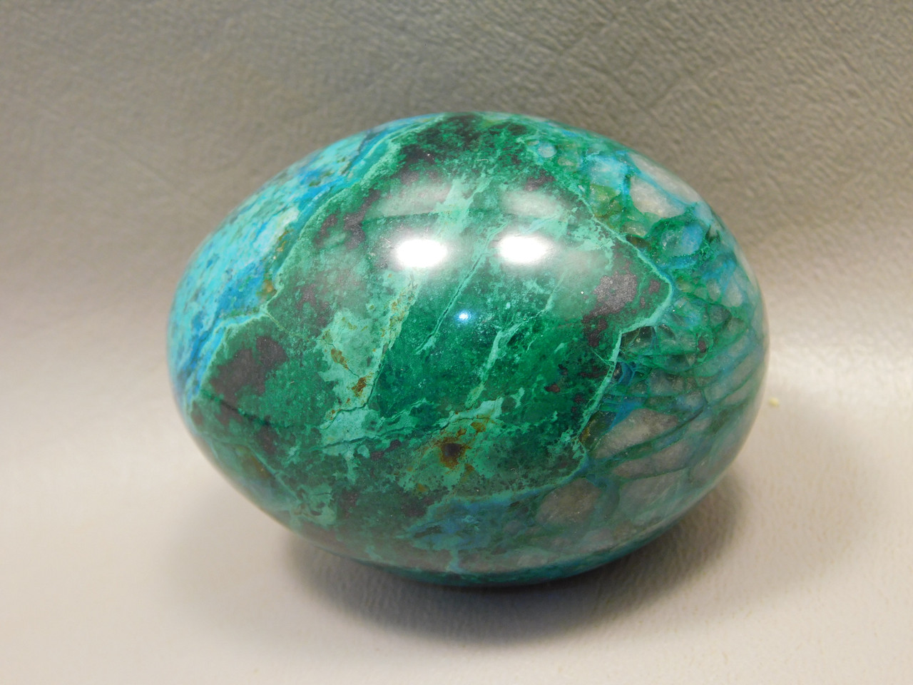 Chrysocolla Malachite Stone Egg Carving 1.8 inch or 47 mm Arizona #O4