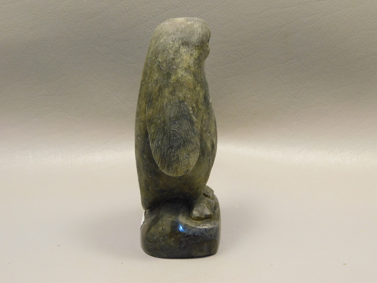 Penguin Figurine Labradorite 4 inch Gemstone Animal Carving #O80