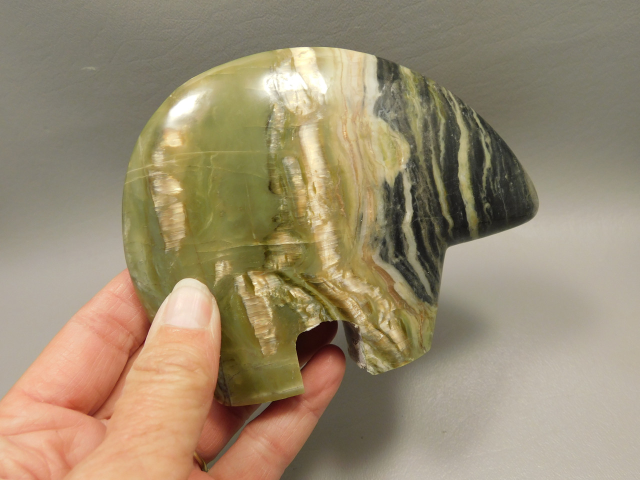 Bear Arizona Pietersite Gemstone Carving Rare 5 inch Tigereye #O3