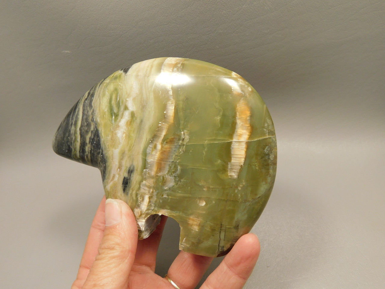 Bear Arizona Pietersite Gemstone Carving Rare 5 inch Tigereye #O3