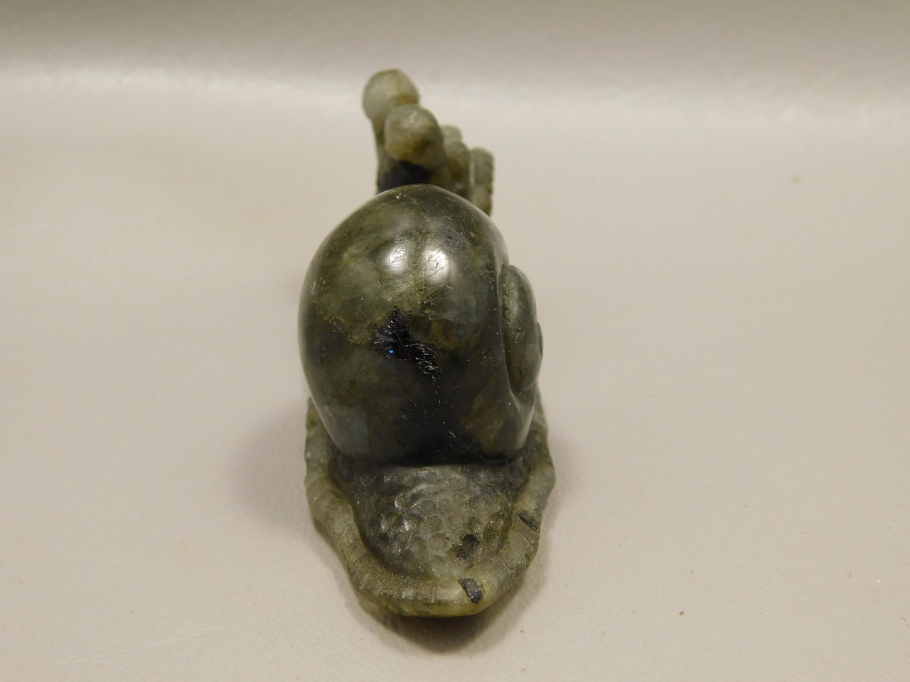 Snail Figurine Labradorite Carved Slug Gemstone Fetish #O291