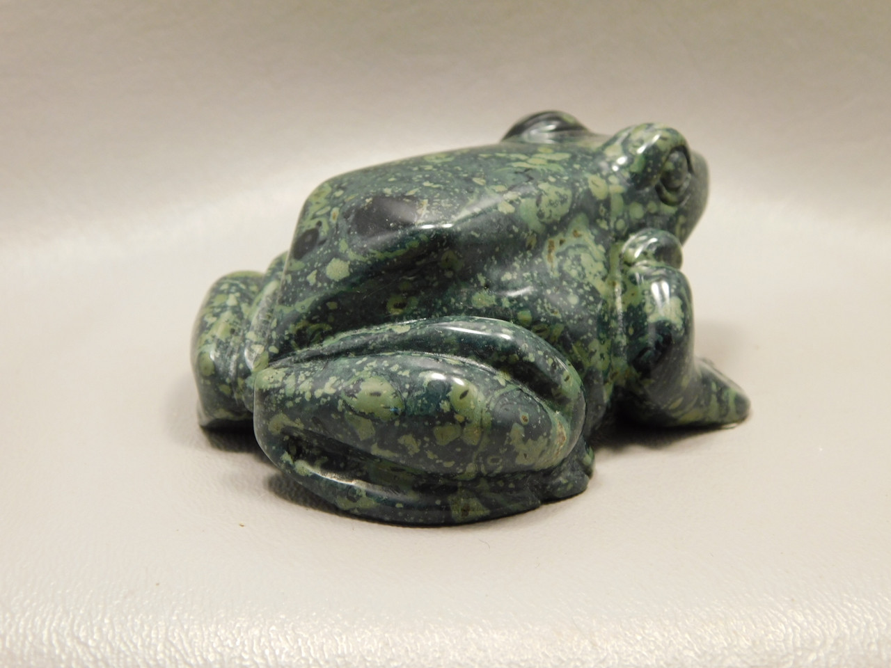 Frog Figurine Kabamba Jasper 3.2 inch Gemstone Animal Carving #O1