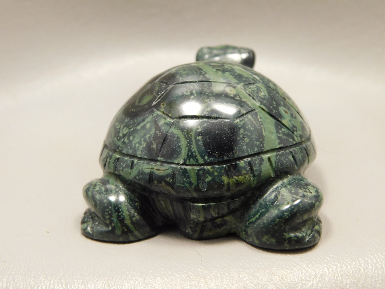 Turtle Figurine Kabamba Jasper 3.2 inch Gemstone Animal Carving #O143
