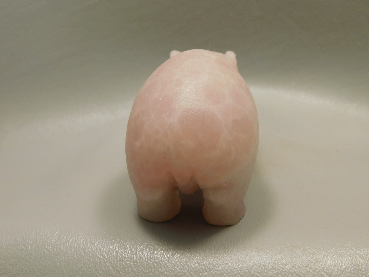 Hippopotamus Figurine Rose Quartz 4 inch Collectible Animal Pink #O158