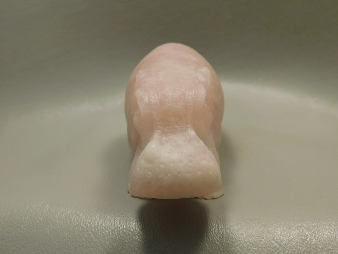 Hippopotamus Figurine Rose Quartz 4 inch Collectible Animal Pink #O158