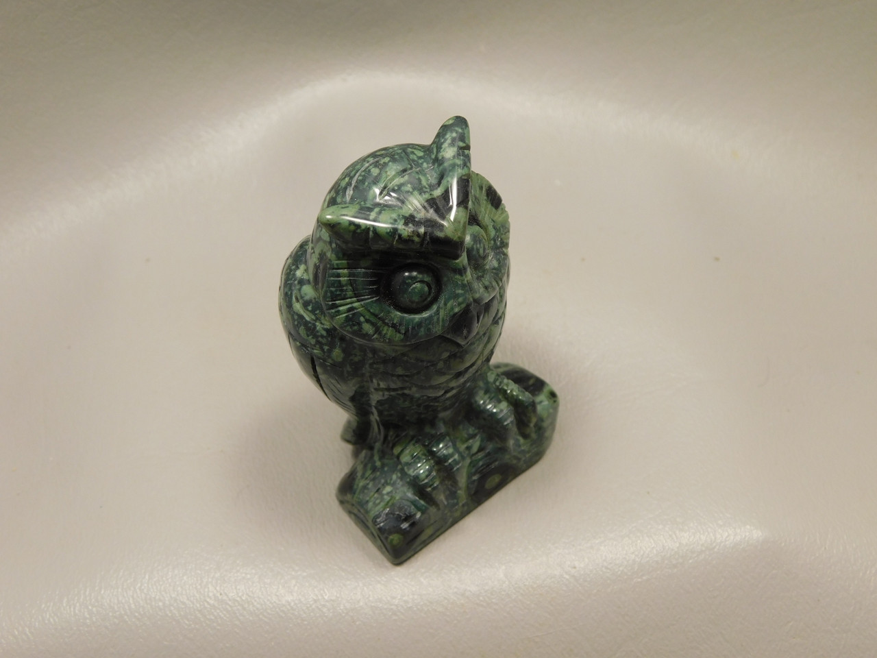 Owl Figurine Kabamba Jasper Animal 3 inch Stone Carving #O5