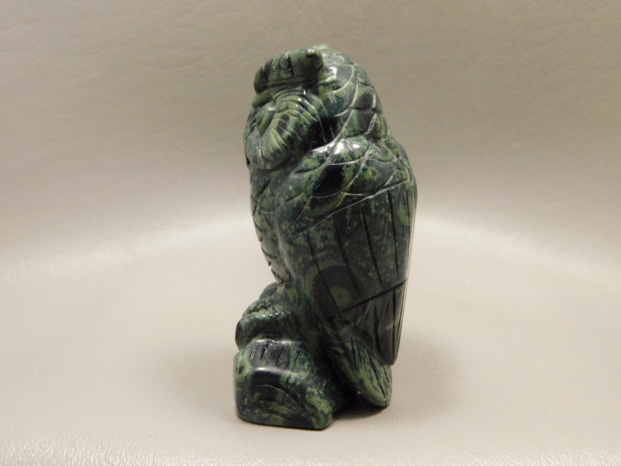 Owl Figurine Kabamba Jasper Animal 3 inch Stone Carving #O5