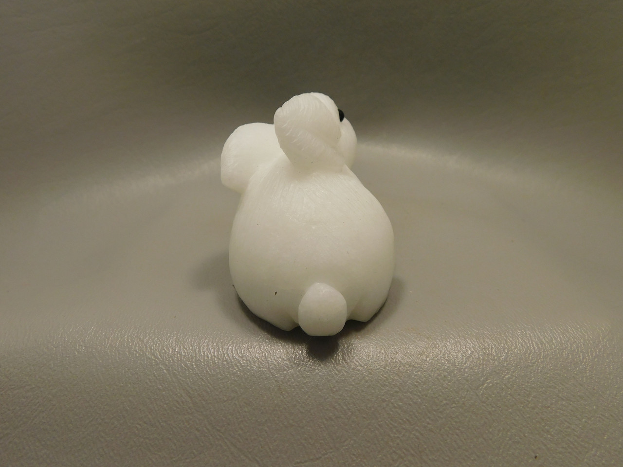 White Rabbit Figurine Gemstone Animal Carving Marble #O137