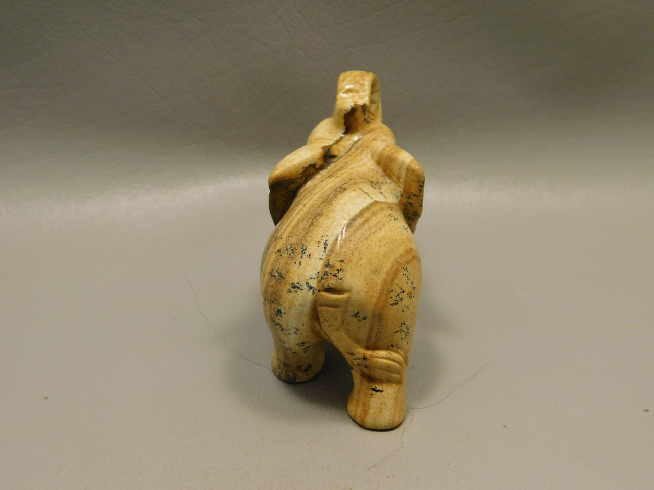 Elephant Figurine Kalahari Picture Jasper Animal Carving Totem#O153