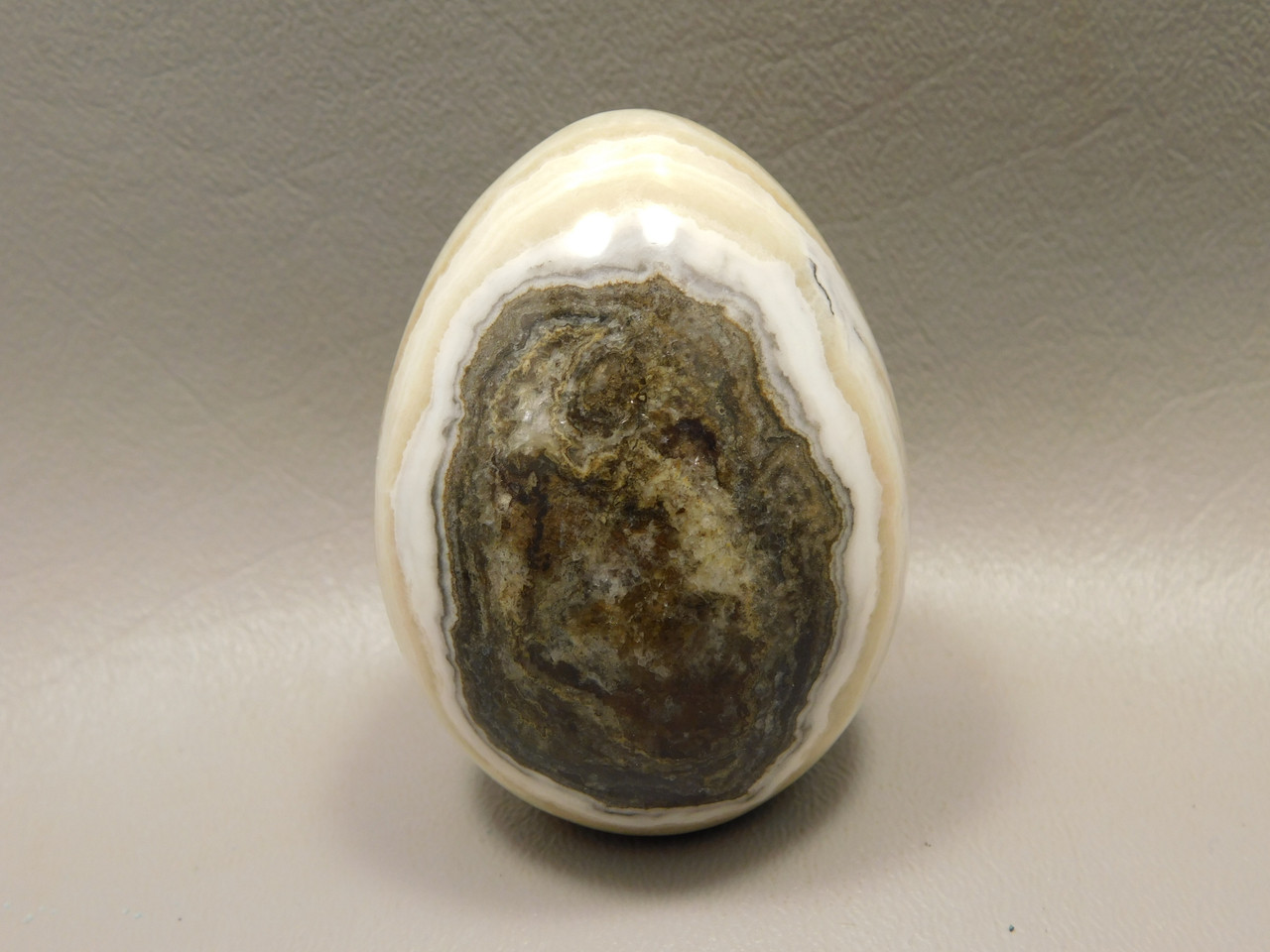 Spirit Stone Egg Yavapai Travertine 2.4 inch Carved Rock Arizona #O1