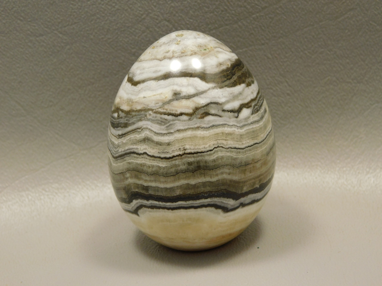 Spirit Stone Egg Yavapai Travertine 2.4 inch Carved Rock Arizona #O2