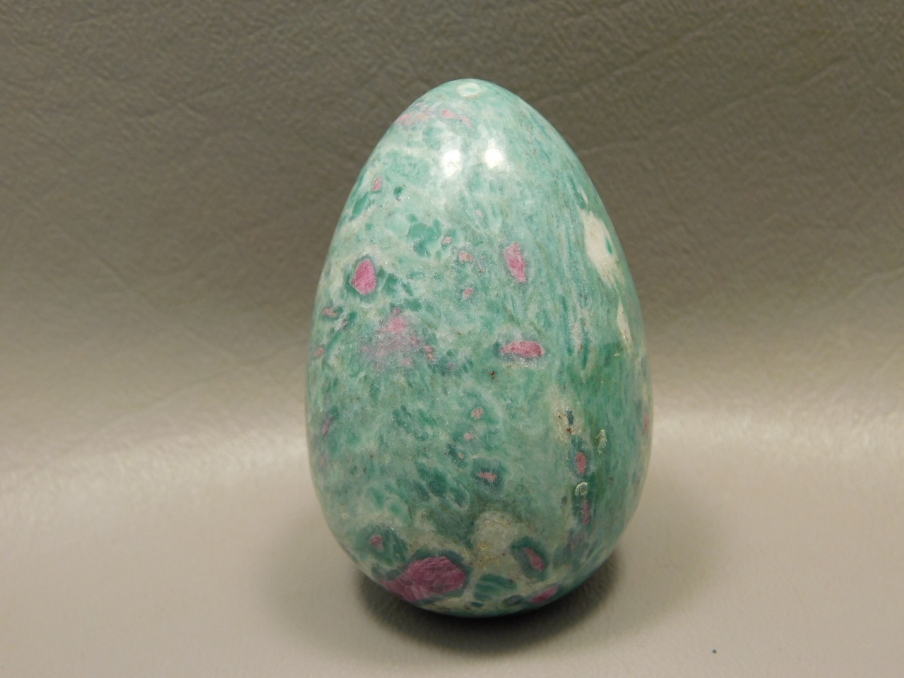 Ruby and Fuchsite Egg Shaped Stone 2.3 inch Polished Rock #O1