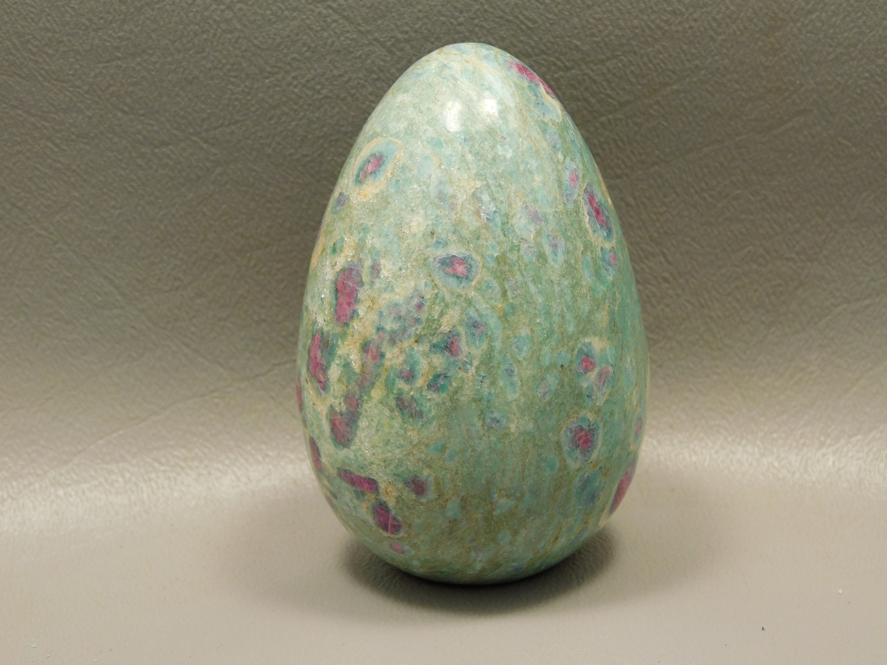 Ruby and Fuchsite Egg Shaped Stone 2.8 inch Polished Rock #O2