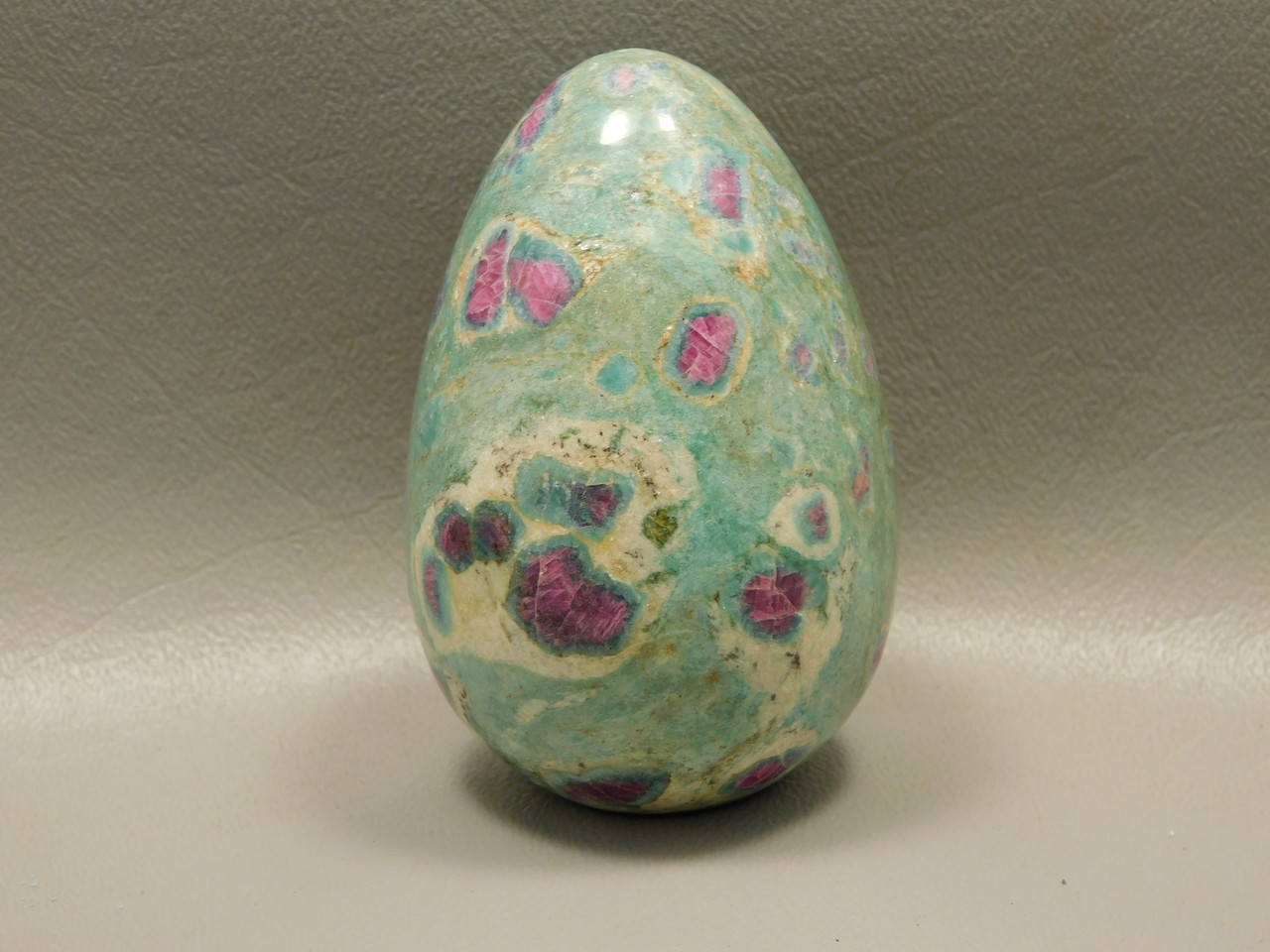 Ruby and Fuchsite Egg Shaped Stone 2.8 inch Polished Rock #O2