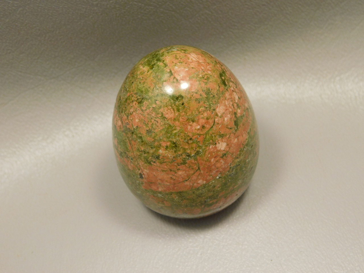 Unakite Egg Shaped 2 inch Pink and Green Stone  Polished Rock #O2