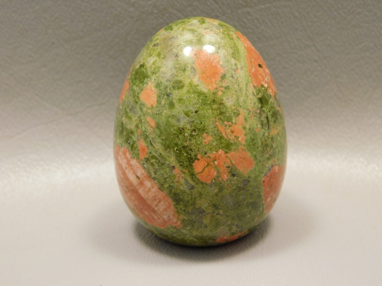 Unakite Egg Shaped 2 inch Pink and Green Stone  Polished Rock #O3