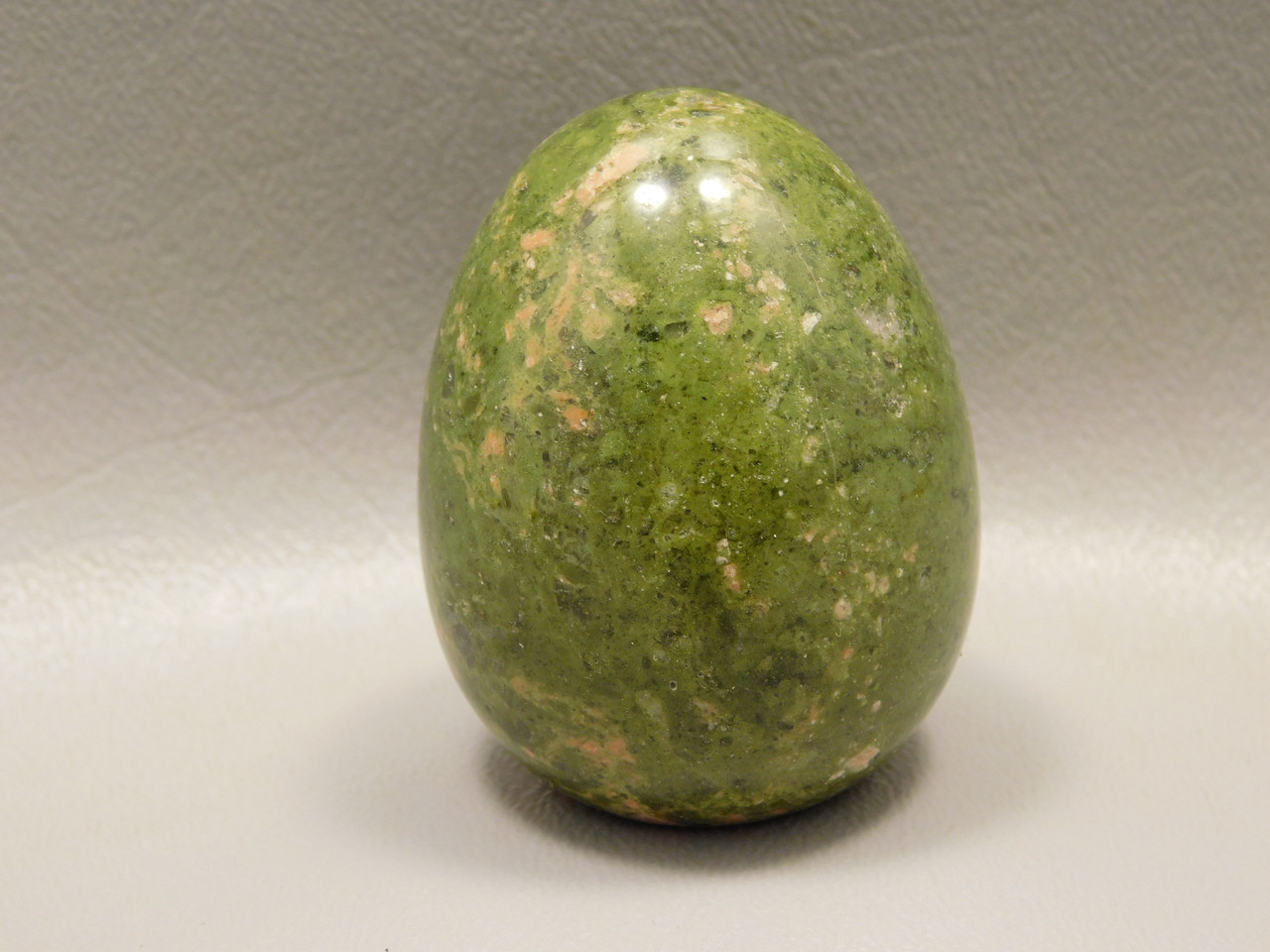 Unakite Egg Shaped 2 inch Pink and Green Stone  Polished Rock #O4