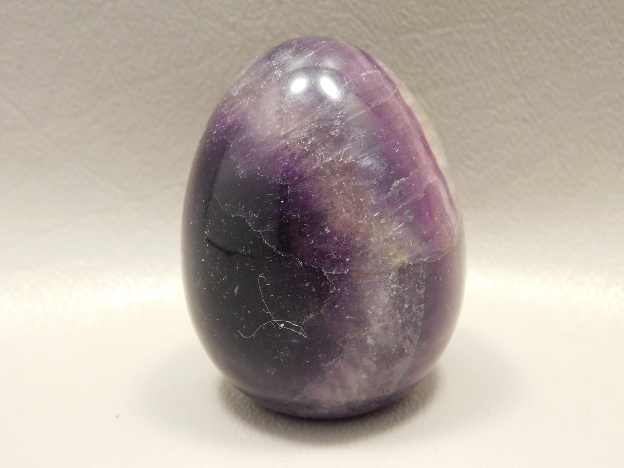 Fluorite Crystal Egg 2 inch Mineral Purple Stone 50 mm #O2