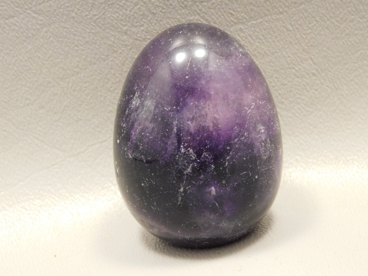 Fluorite Crystal Egg 2 inch Mineral Purple Stone 50 mm #O4