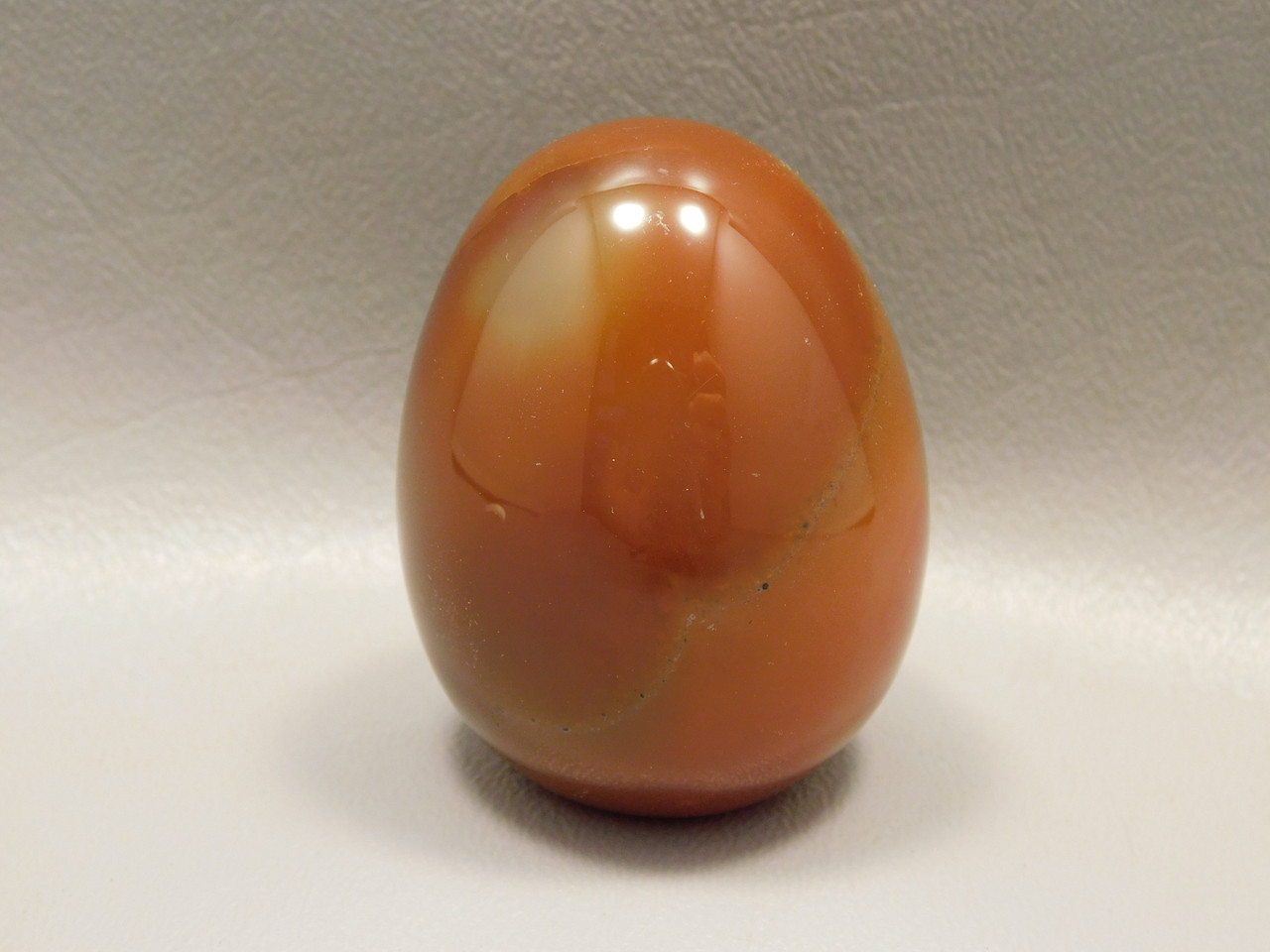 Carnelian Agate Egg Shaped Stone Carving 2 inch Orange Gemstone #O1
