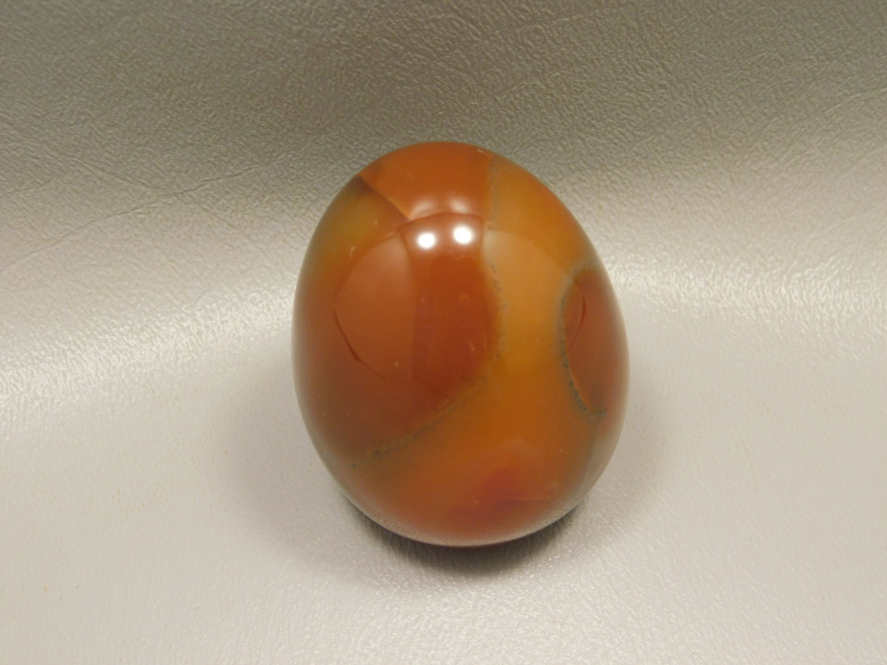 Carnelian Agate Egg Shaped Stone Carving 2 inch Orange Gemstone #O1