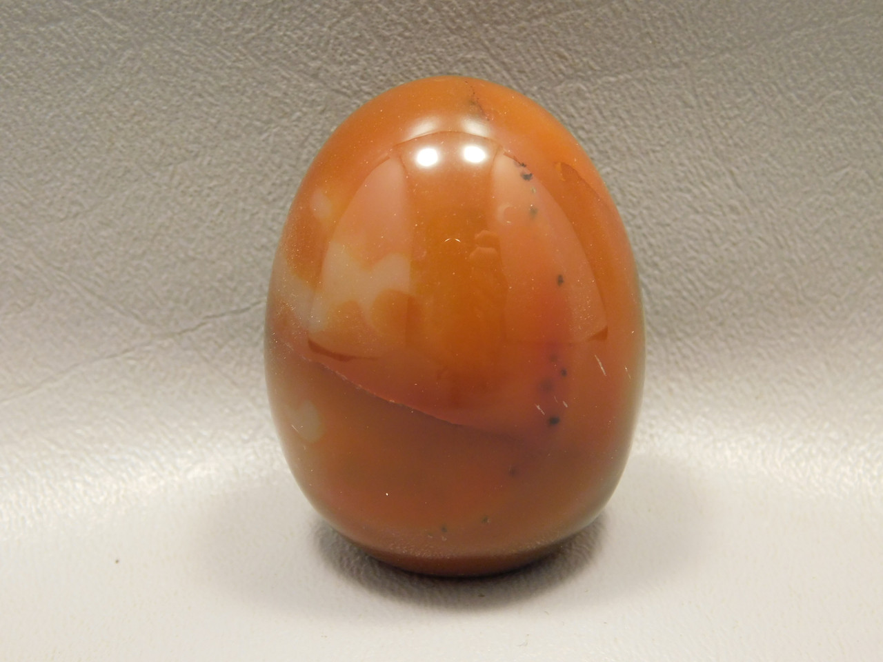 Carnelian Agate Egg Shaped Stone Carving 2 inch Orange Gemstone #O2