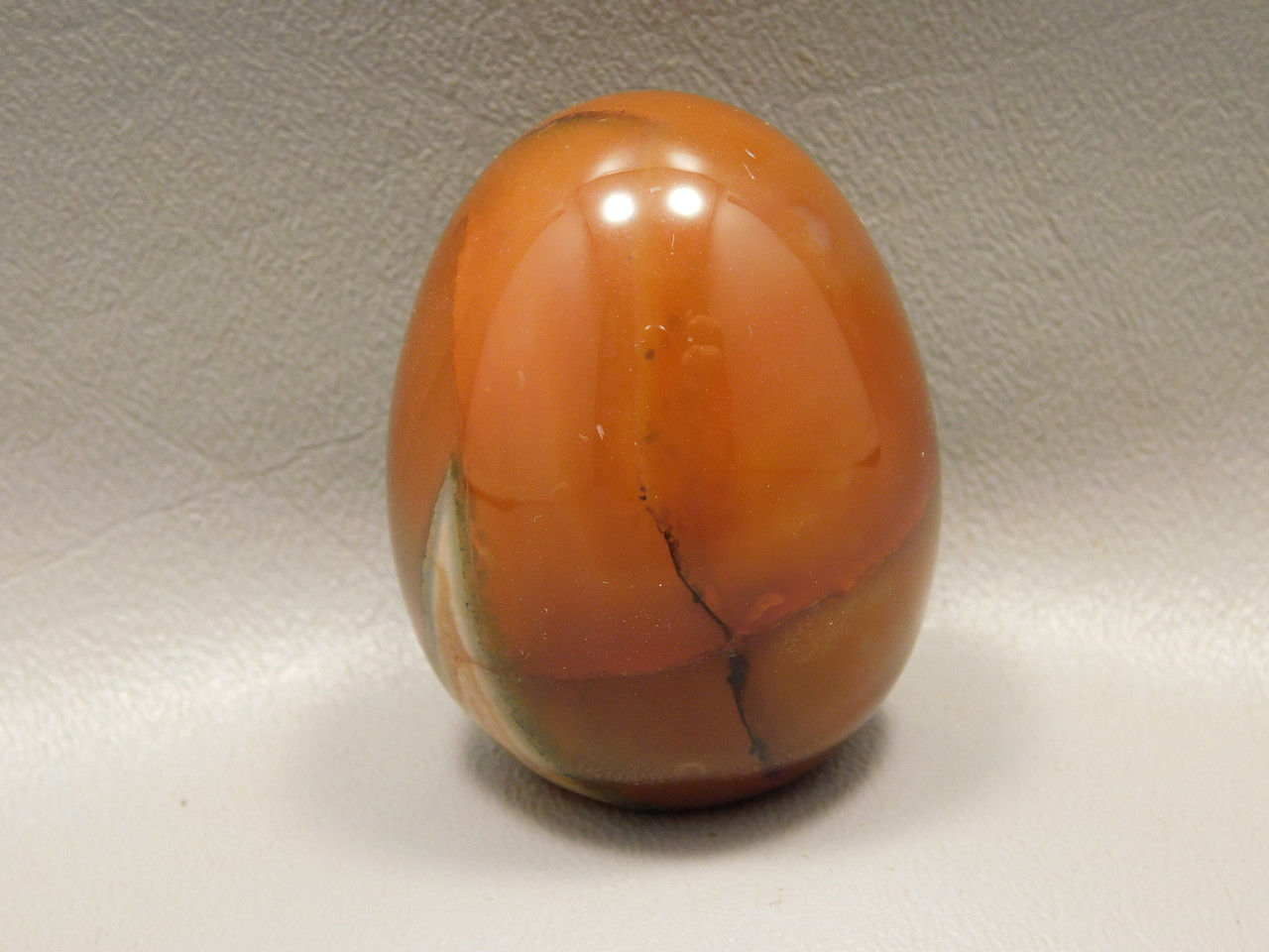 Carnelian Agate Egg Shaped Stone Carving 2 inch Orange Gemstone #O2