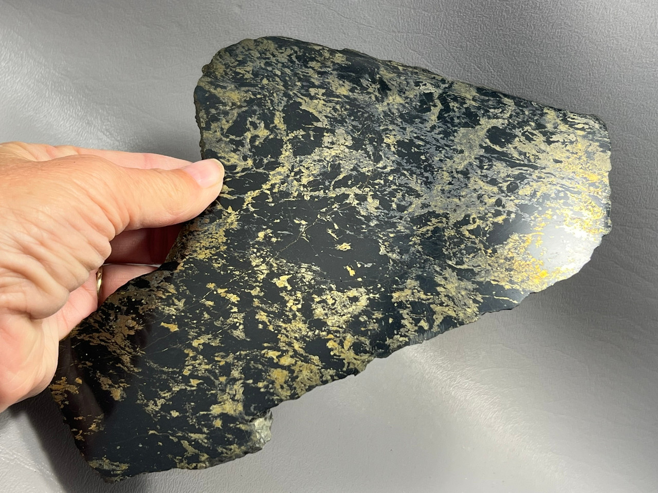 Apache Gold Polished Stone Slab Black and Gold Rock Jerome A2izona #O3