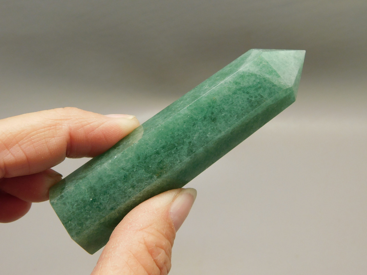 Green Aventurine 3.5 inch Tower Point Obelisk Power Healing Stone #O2