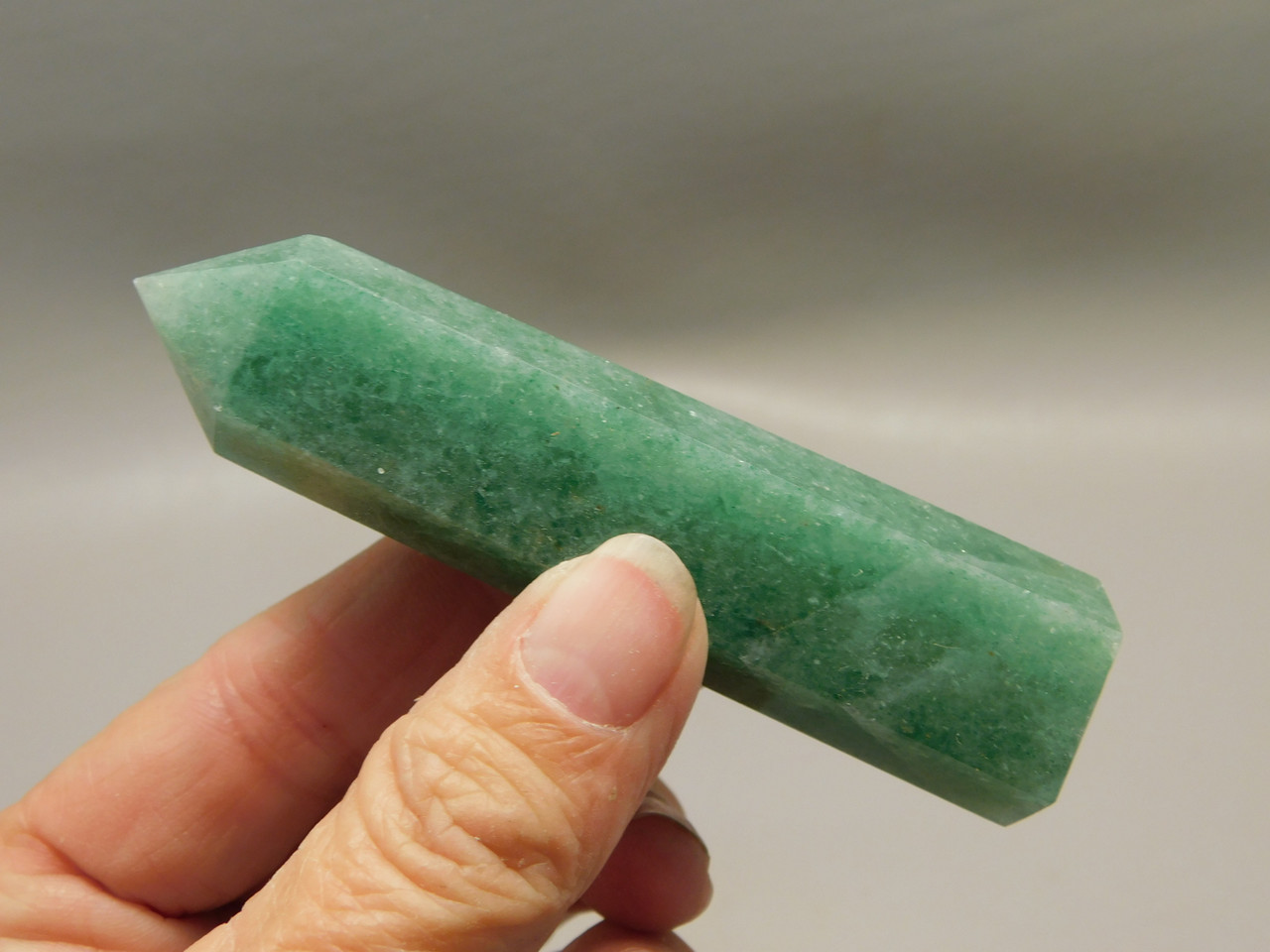 Green Aventurine 3.5 inch Tower Point Obelisk Power Healing Stone #O2