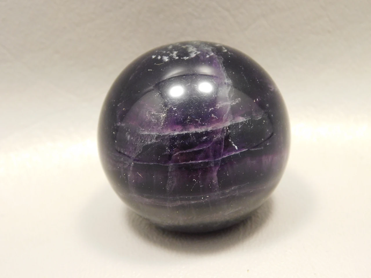 Fluorite Crystal Sphere 1.5 inch Mineral Purple Gemstone 40 mm #O11