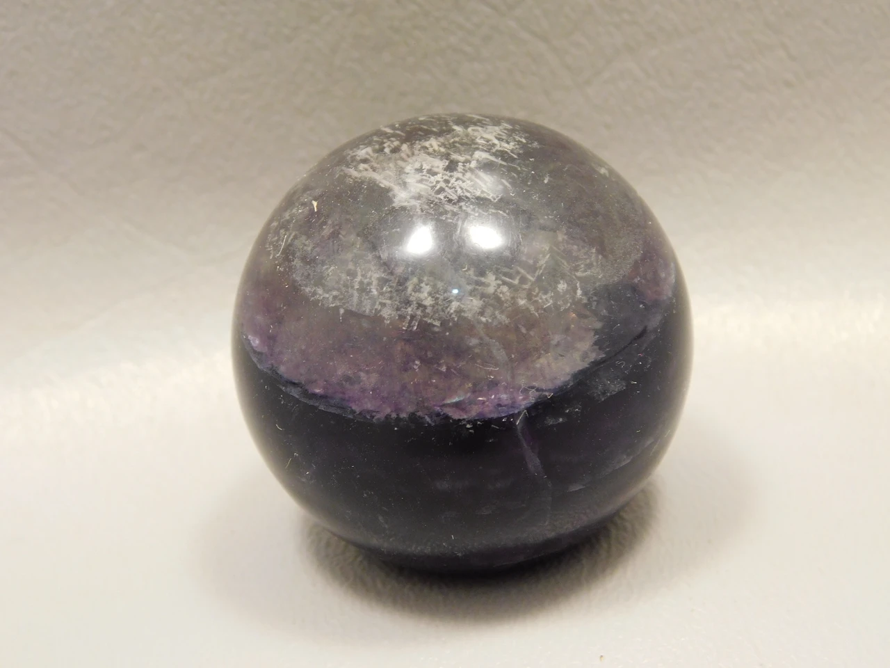 Fluorite Crystal Sphere 1.5 inch Mineral Purple Gemstone 40 mm #O11