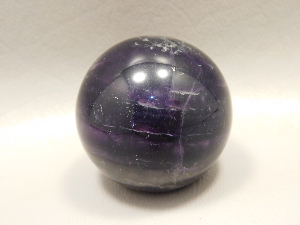 Fluorite Crystal Sphere 1.5 inch Mineral Purple Gemstone 40 mm #O11