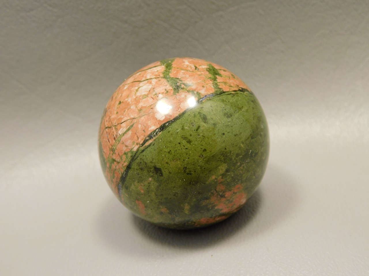 Unakite Sphere 1.5 inch Gemstone 40 mm Pink and Green Stone Ball #O3