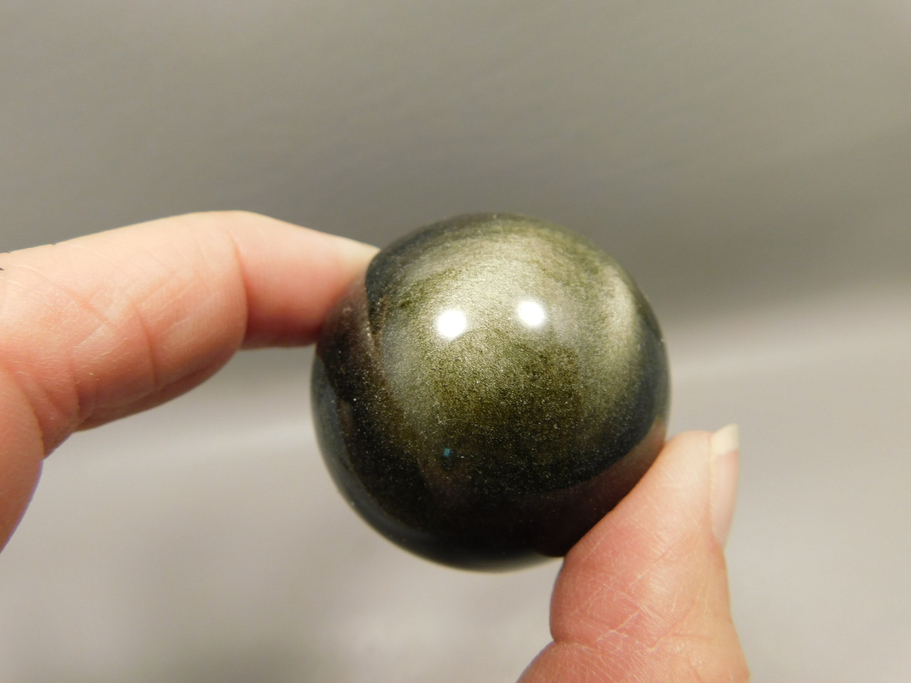 Gold Sheen Sphere 1.5 inch Gemstone Chatoyant 40 mm Stone Ball #Og1