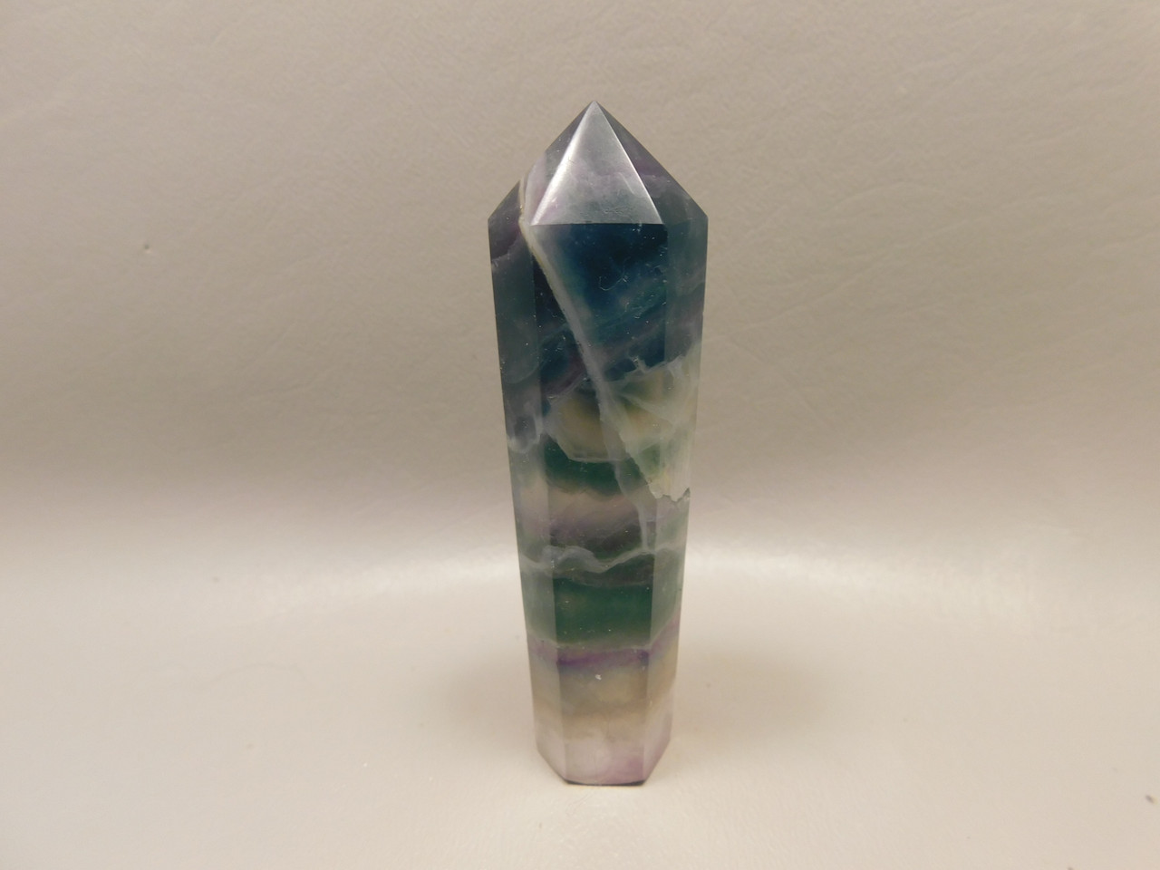 Fluorite Crystal Point 3.65 inch Polished Gemstone Tower #O2