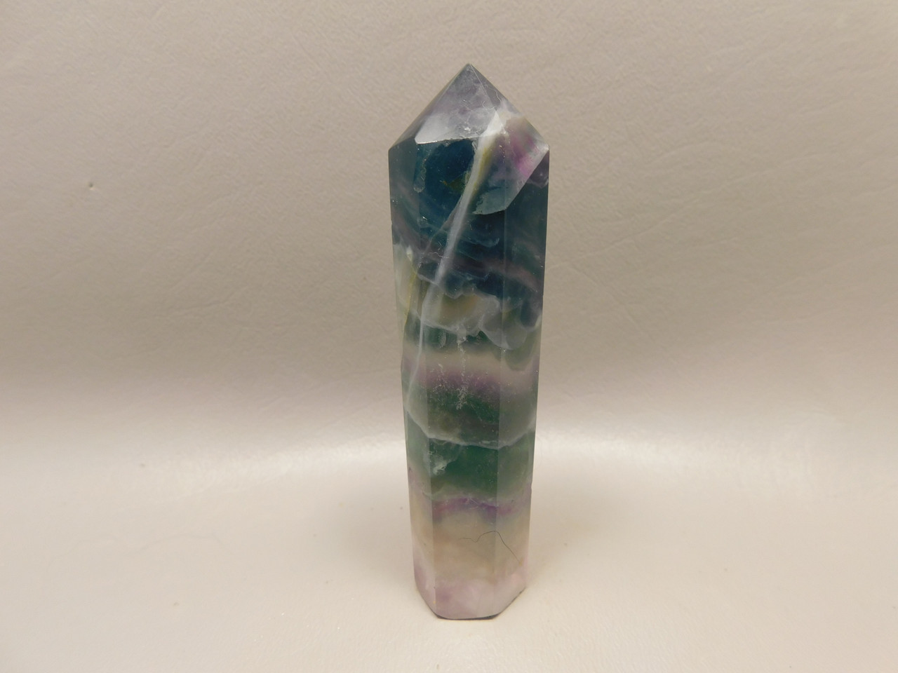 Fluorite Crystal Point 3.65 inch Polished Gemstone Tower #O2