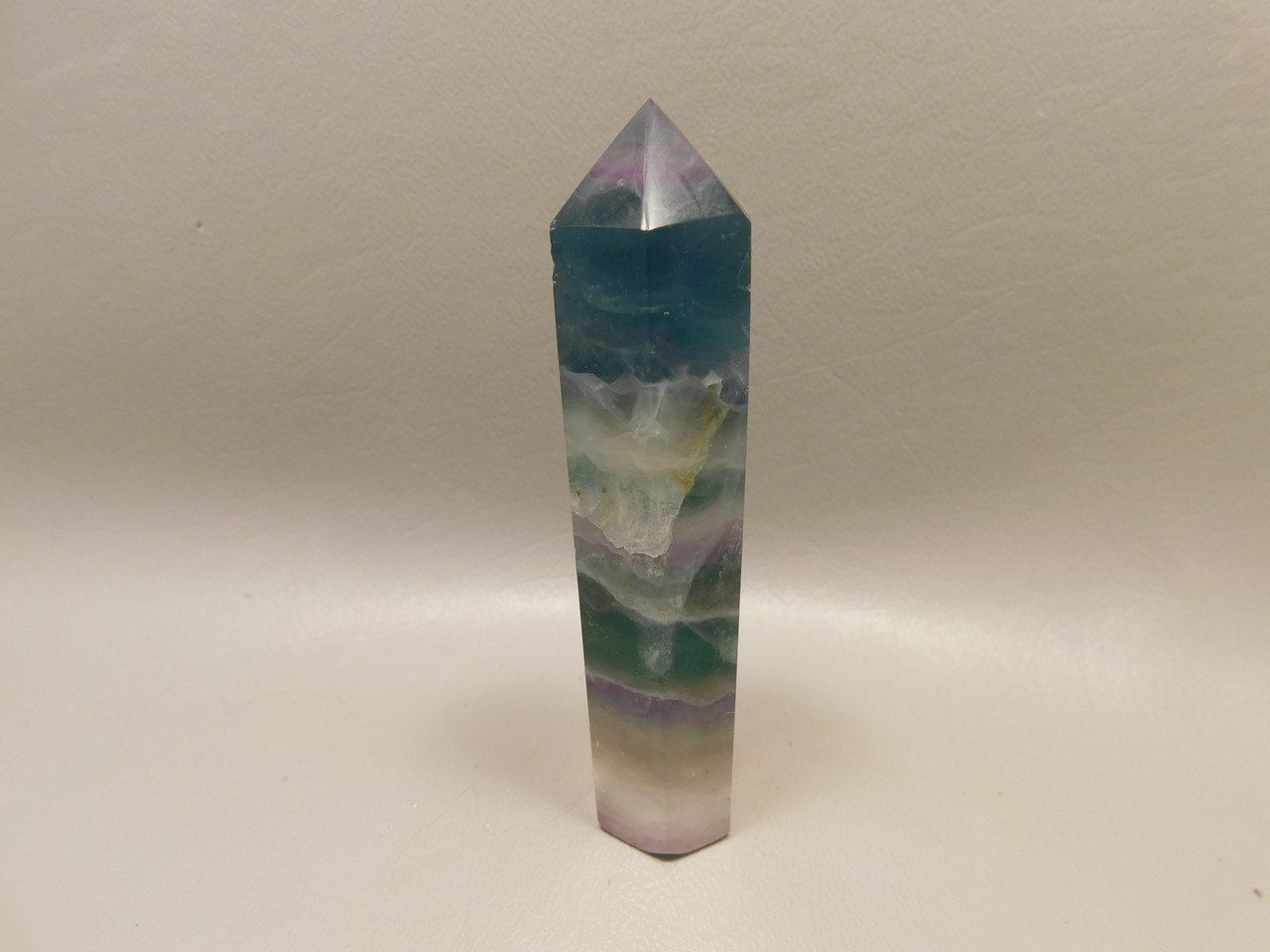 Fluorite Crystal Point 3.65 inch Polished Gemstone Tower #O2