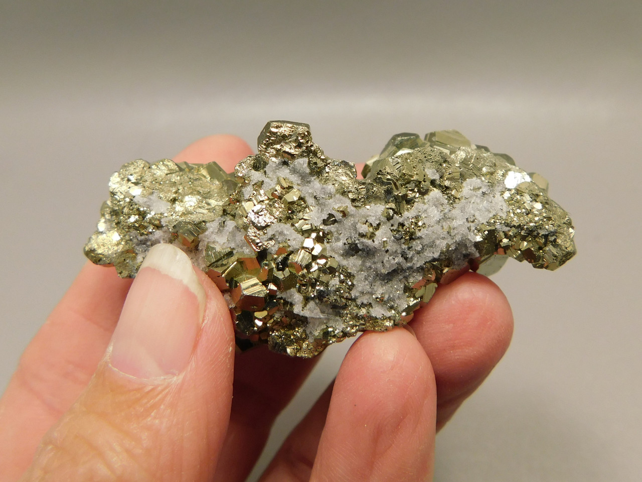Pyrite Crystal Natural Small Mineral Specimen Cubes Fools Gold Peru #O4