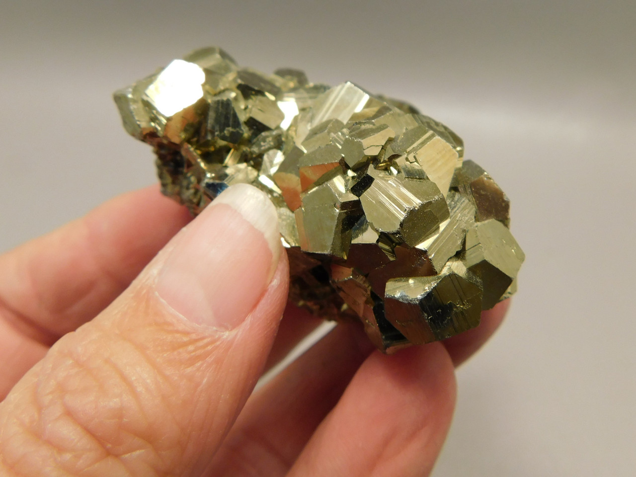 Pyrite Crystal Natural Small Mineral Specimen Cubes Fools Gold Peru #O5