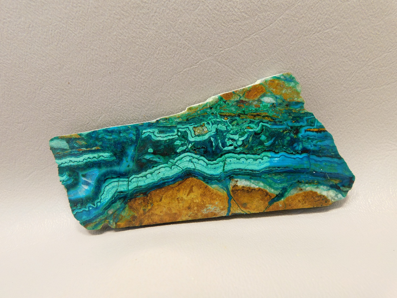 Chrysocolla Malachite Polished Rock Stone Slab Bagdad, Arizona #O8